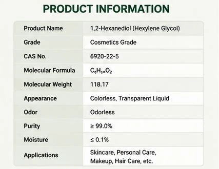 Cosmetics Grade 1,2-Hexanediol factory